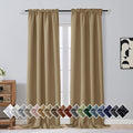 OVZME Taupe Blackout Curtains for Bedroom 96 Inches Long 2 Panels, Soft Fabric by OVZME