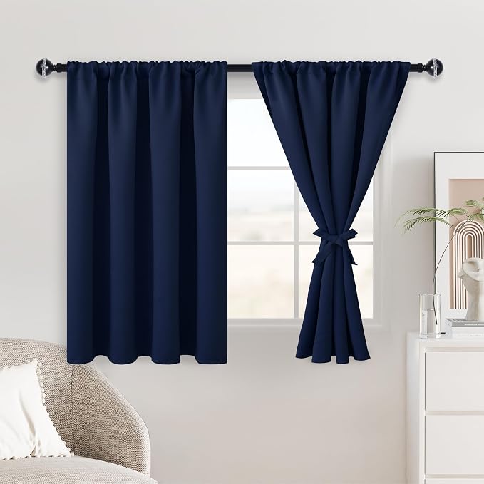 JIUZHEN Short Blackout Curtains by JIUZHEN