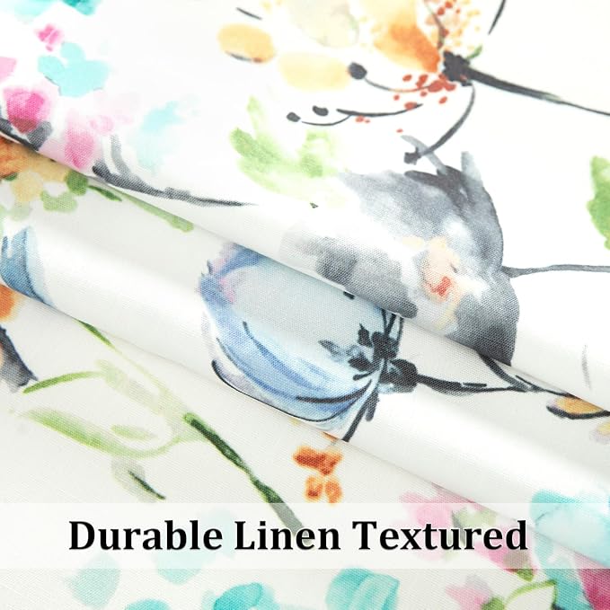 Leeva Colorful Print Valances for Kitchen Windows, Rod Pocket Farmhouse Style - Image 5