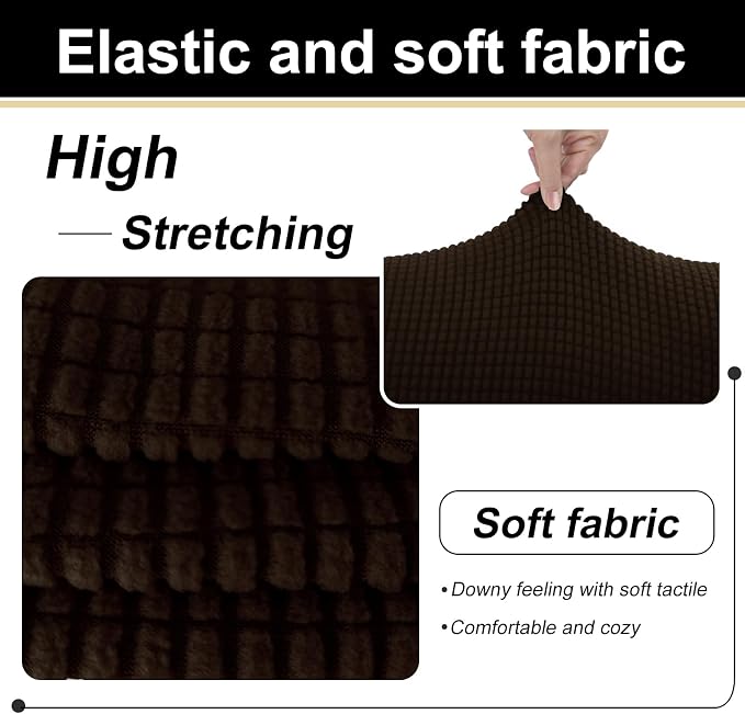 U-NICE HOME 2 Pieces Chair Covers Stretch Couch Cover Sofa Cover Washable Chair - Image 6