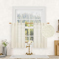 LAMIT Short Kitchen Linen Curtains 30 Inch Length by LAMIT