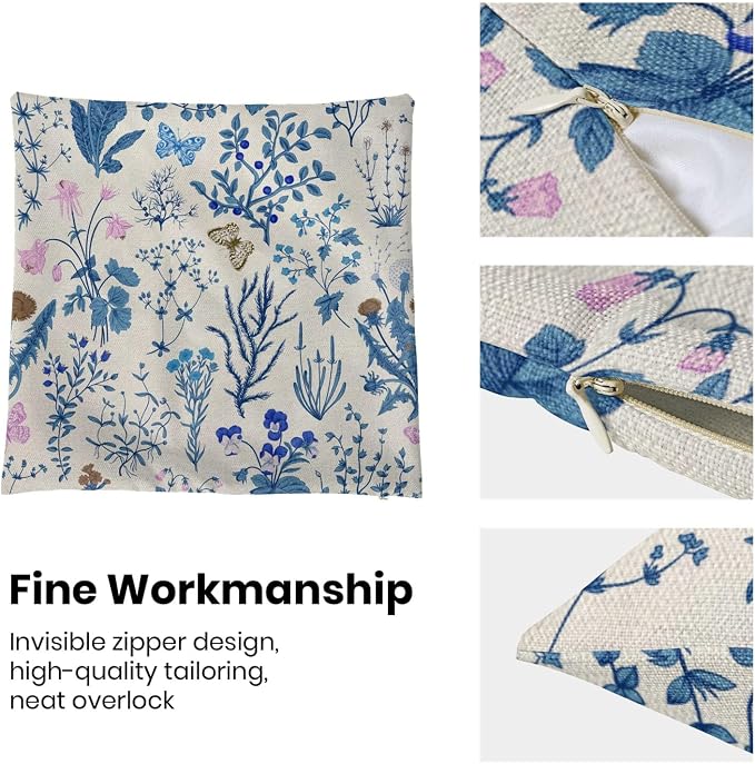 AEIOAE Summer Pillow Covers 16x16 Inch Set of 2, Seasonal Floral Outdoor - Image 6