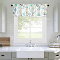 Leeva Colorful Print Valances for Kitchen Windows, Rod Pocket Farmhouse Style by Leeva
