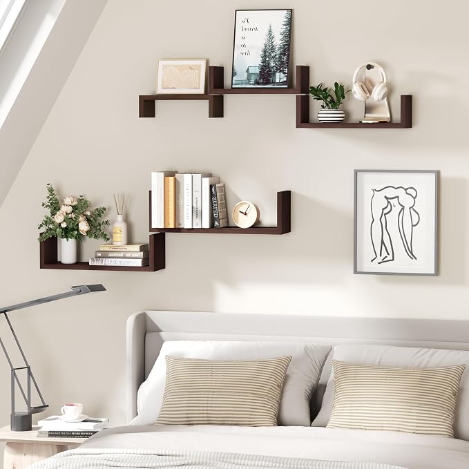 SRIWATANA Floating Shelves for Wall, Wall Shelves for Bathroom, Living Room - Image 2