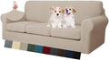 MAXIJIN 4 Piece Couch Covers for 3 Cushion Couch Super Stretch Non Slip Couch by MAXIJIN