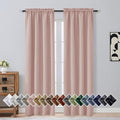 OVZME Blush Pink Blackout Curtains 2 Panels by OVZME