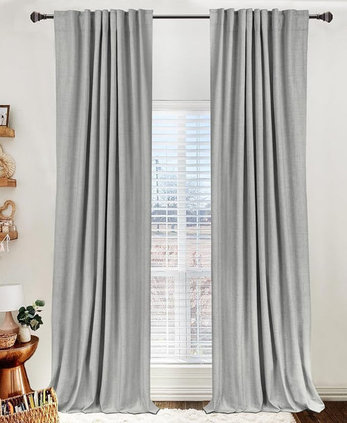 100% Blackout Shield Linen Blackout Curtains by 100BlackoutShield