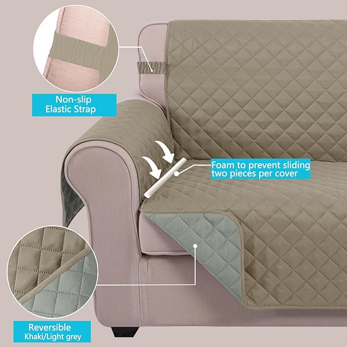 U-NICE HOME Recliner Chair Covers Reversible Chair Cover Pet Covers - Image 4