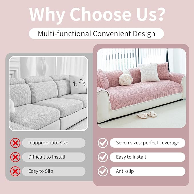 Plush Warm Couch Covers, Sectional Couch Cover Washable, Funny Fuzzy Pet Couchs - Image 3