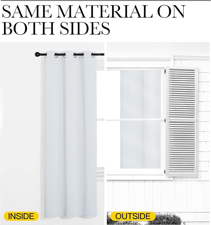 NICETOWN Room Darkening Curtain Panels, 2 Panels, 55 inches W x 120 inches - Image 6
