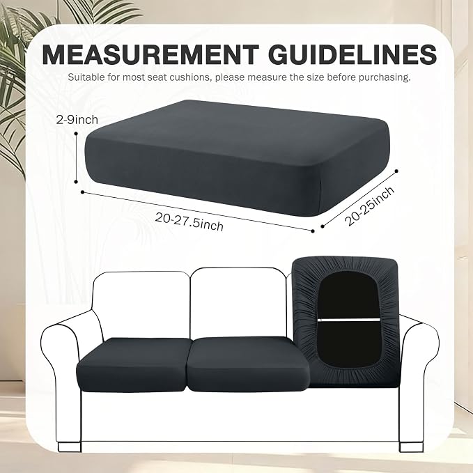 hyha 12Pcs Patio Cushion Covers, Stretch Outdoor Couch Cushion Covers, Washable - Image 2