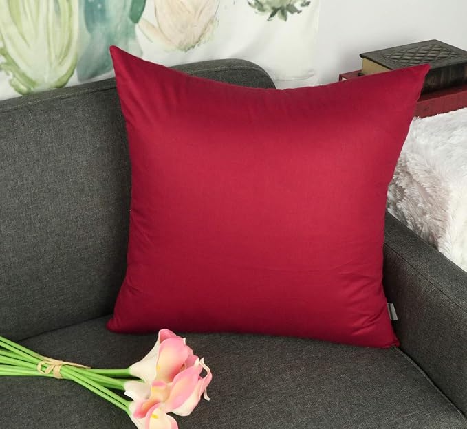 Thmyo 4-Pack 100% Cotton Comfortable Solid Decorative Throw Pillow Case - Image 5