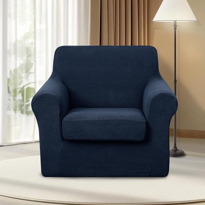 U-NICE HOME 2 Pieces Chair Covers Stretch Couch Cover Sofa Cover Washable Chair - Image 2