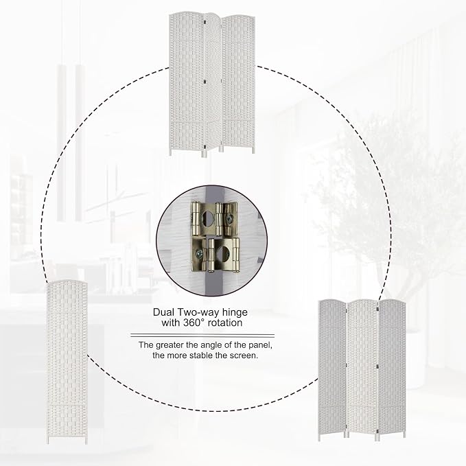 Rose Home Fashion 6 ft Tall Room Divider, Room Dividers and Folding Privacy - Image 6