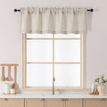 Chyhomenyc Valance for Windows, Light Filtering Faux Linen Slub Textured Small by Chyhomenyc