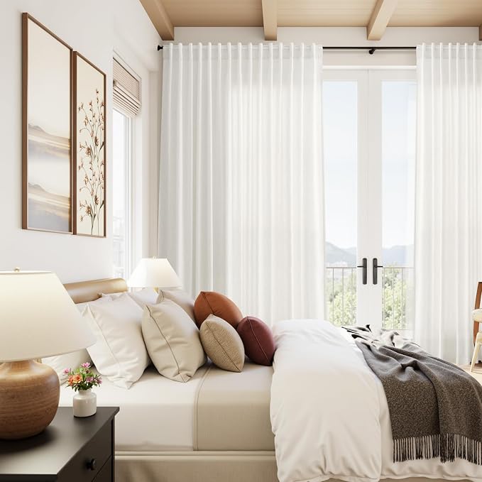 Nanspring Extra Wide Linen Curtains - Image 8