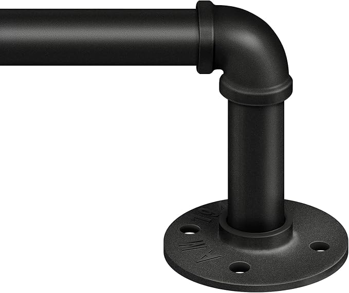Zeerobee Curtain Rods for Windows 144 to 168, 1 Inch Industrial Wrap Around by zeerobee