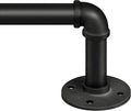 Zeerobee Curtain Rods for Windows 48 to 84, 1 Inch Industrial Wrap Around Black by zeerobee
