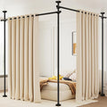 Bonpally Room Divider Curtain Rod, No Drilling Tension Rod by Bonpally