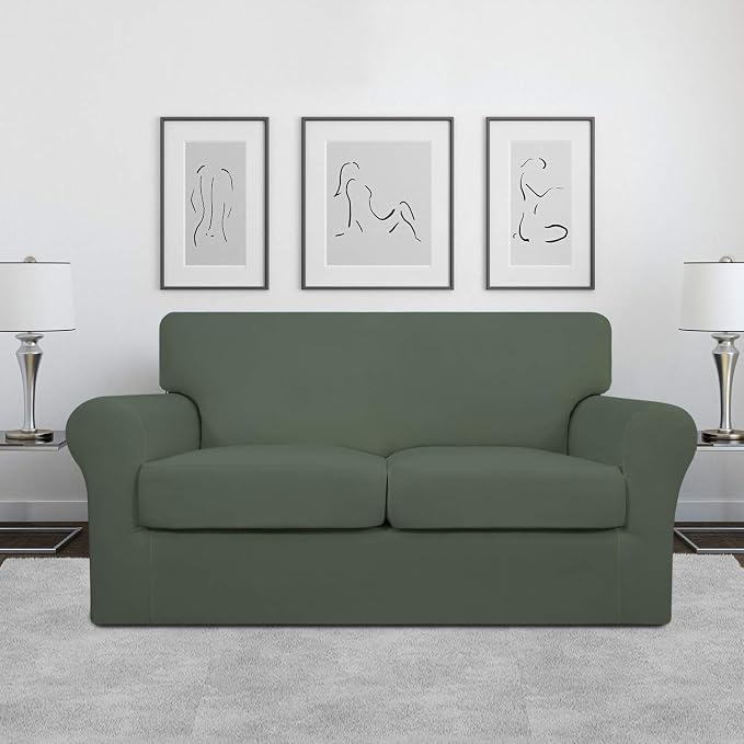 Easy-Going 3 Pieces Stretch Soft Couch Cover - Image 2