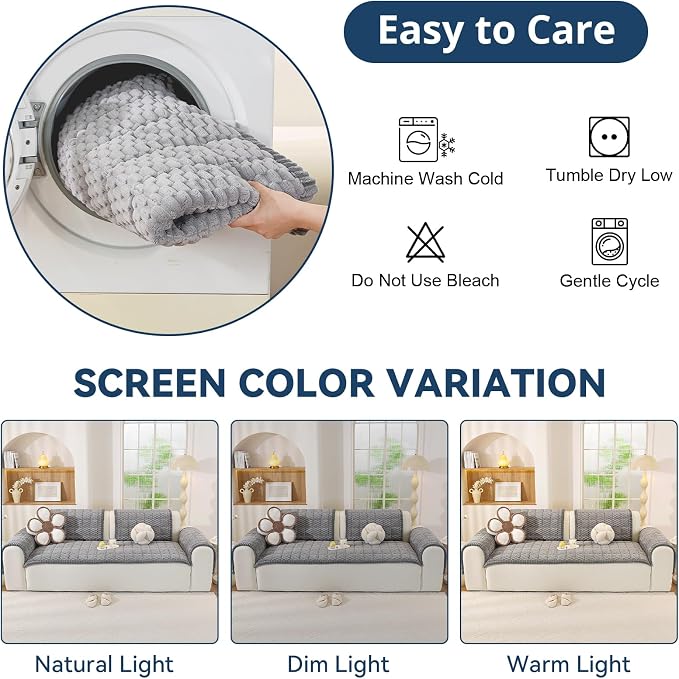 OstepDecor Washable Couch Cover - Image 8