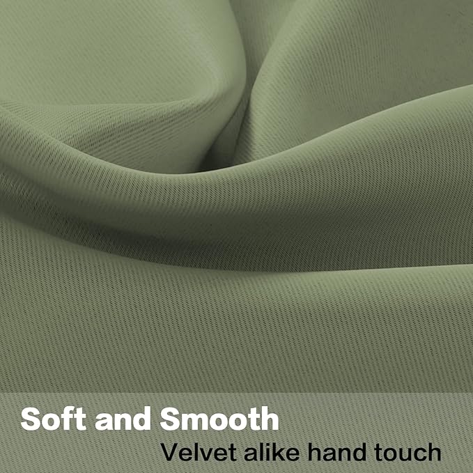 H.VERSAILTEX Blackout Sage Green Curtains Valances - Image 5