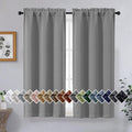 OVZME Grey Short Blackout Curtains by OVZME