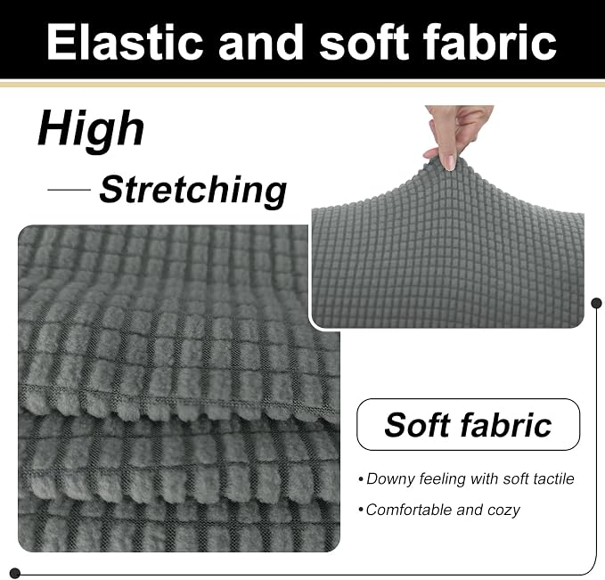 U-NICE HOME 4 Pieces Stretch Couch Cover Sofa Cover Washable Sofa Slipcover - Image 6