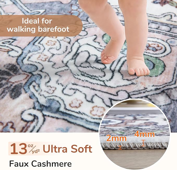 OPPODREAM Soft Area Rugs 3x5, Washable Rugs - Image 2