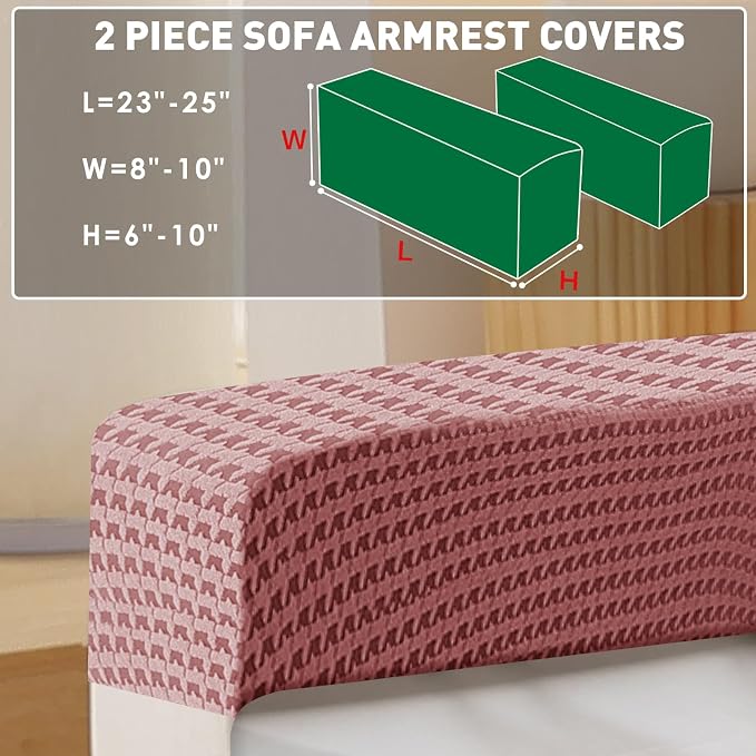 MAXIJIN Couch Cushion Covers for Sectional Sofa, Stretch Sofa Cushion Cover - Image 2