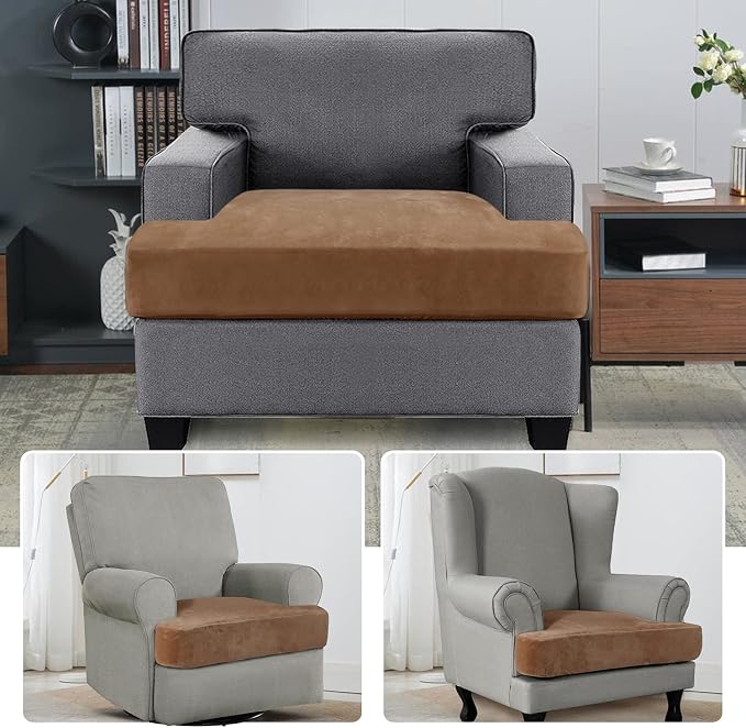H.VERSAILTEX Stretch Velvet T Cushion Chair Covers - Image 2