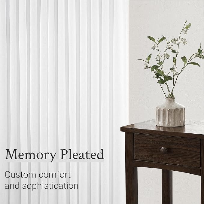 Topfinel 108 Inch Curtains 1 Panels Set, One Packs Pinch Pleat Back Tab Beige - Image 5