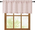 OWENIE Blush Pink Valances for Windows 1 Pcs 18 Inch Length, Light Filtering by OWENIE