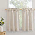 RYB HOME Cafe Curtains 24 inches Length, Linen Sheer Short Curtains by RYBHOME