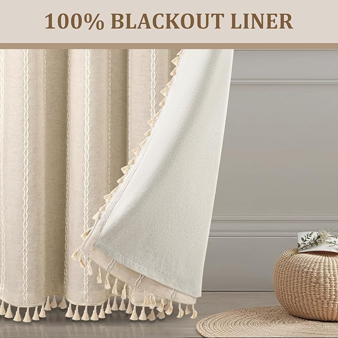 Boho Blackout Curtains 2 Panels 84 Inch - Image 7