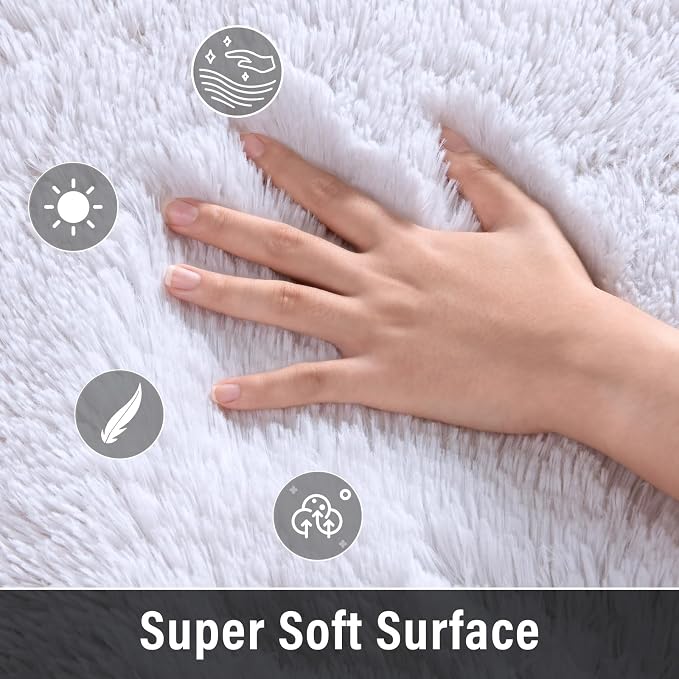 Merelax Soft Modern Indoor Large Shaggy Rug - Image 3
