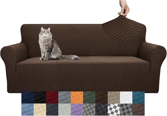 YEMYHOM Couch Cover Latest Jacquard Design High Stretch Extra Large Sofa Covers by YEMYHOM
