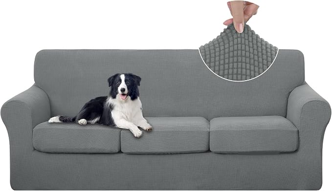 U-NICE HOME 4 Pieces Stretch Couch Cover Sofa Cover Washable Sofa Slipcover by U-NICEHOME