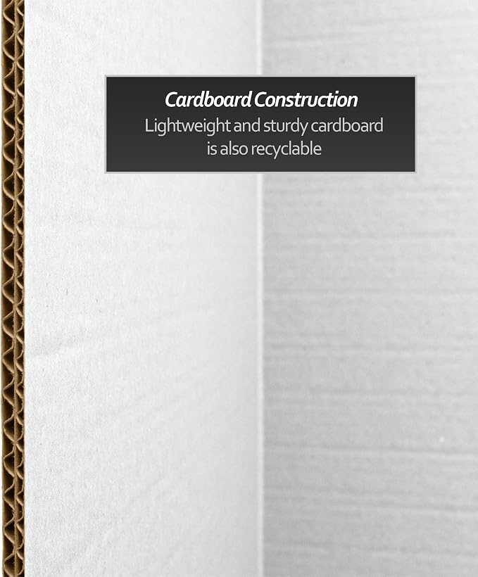 4 ft. Short White Temporary Cardboard Folding Screen - Image 7