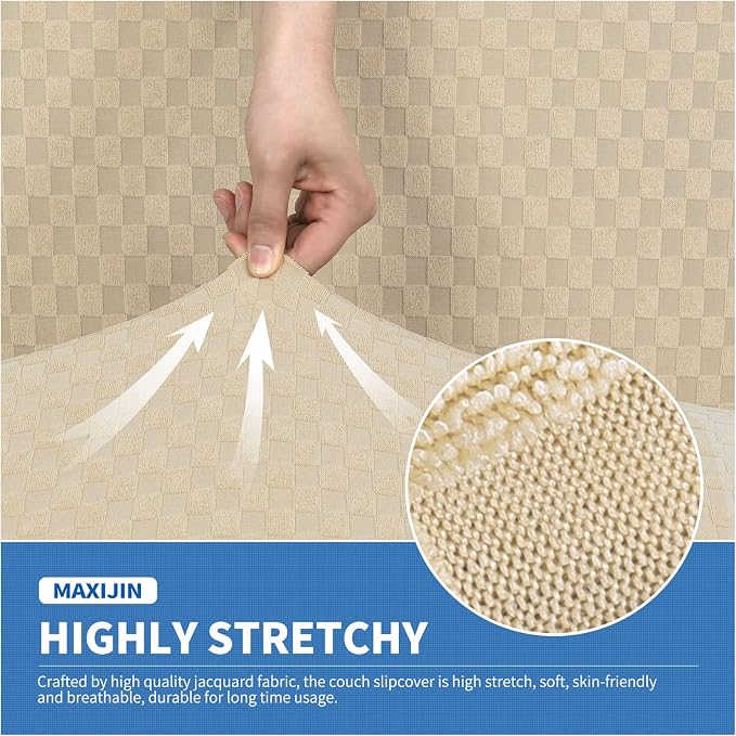 MAXIJIN 3 Piece Stretch Couch Covers - Image 4