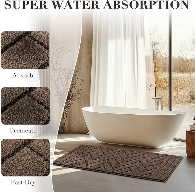 hicorfe Indoor Doormat, Front Back Door Mat Rubber Backing Non Slip Door Mats - Image 5