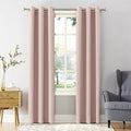 Sun Zero Easton Energy Saving Blackout Grommet Curtain Panel, Blush Pink by SunZero%E2%84%A2