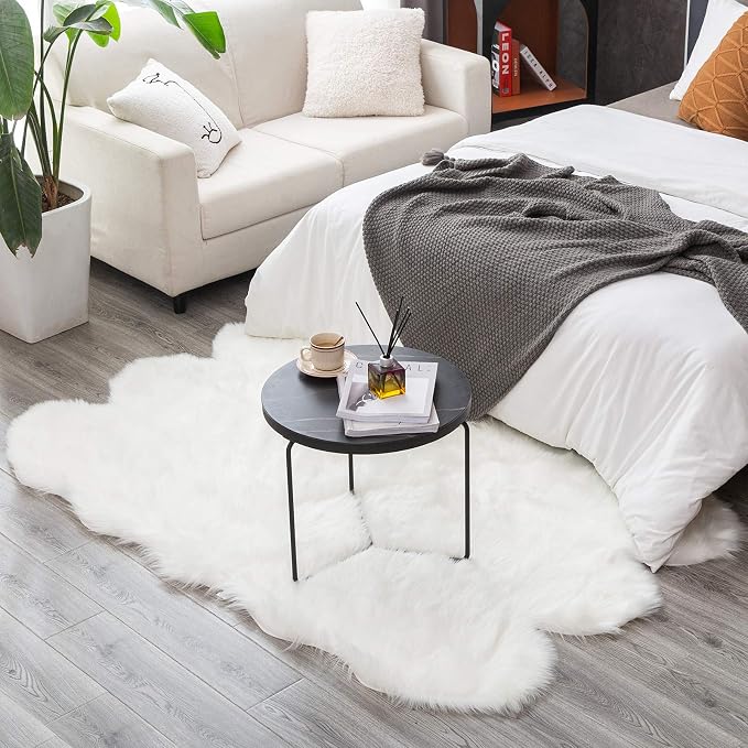 Carvapet Soft Fluffy Rugs Faux Fur Sheepskin Area Rug - Image 2
