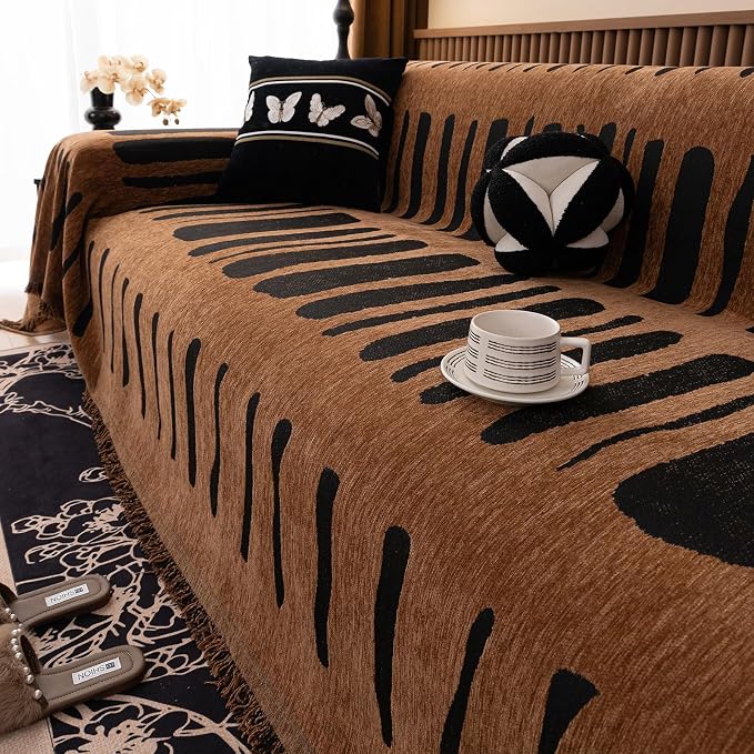 VClife Aztec Couch Cover for Sofa, Thick Plush Jacquard Couch Cover for - Image 5