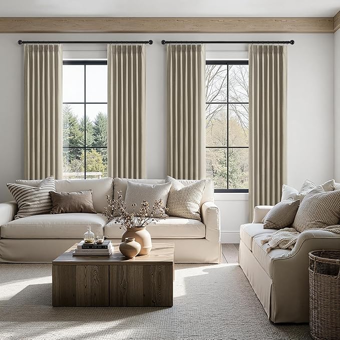 Topfinel Pinch Pleated Curtains 90 Inches Long 2 Panels Set, 40x90 inch Length - Image 8