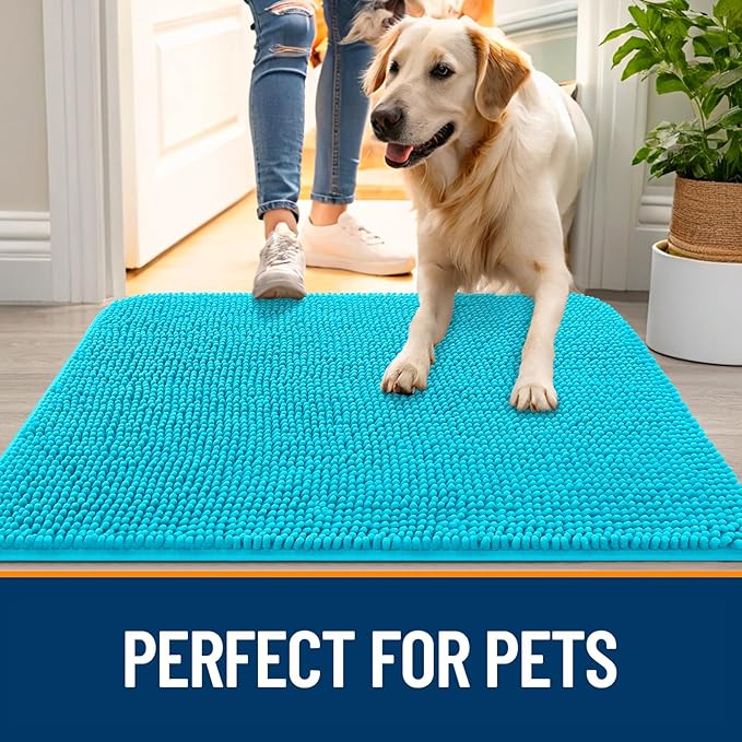 OLANLY Dog Door Mat for Muddy Paws 30x20, Absorbs Moisture and Dirt, Absorbent - Image 6