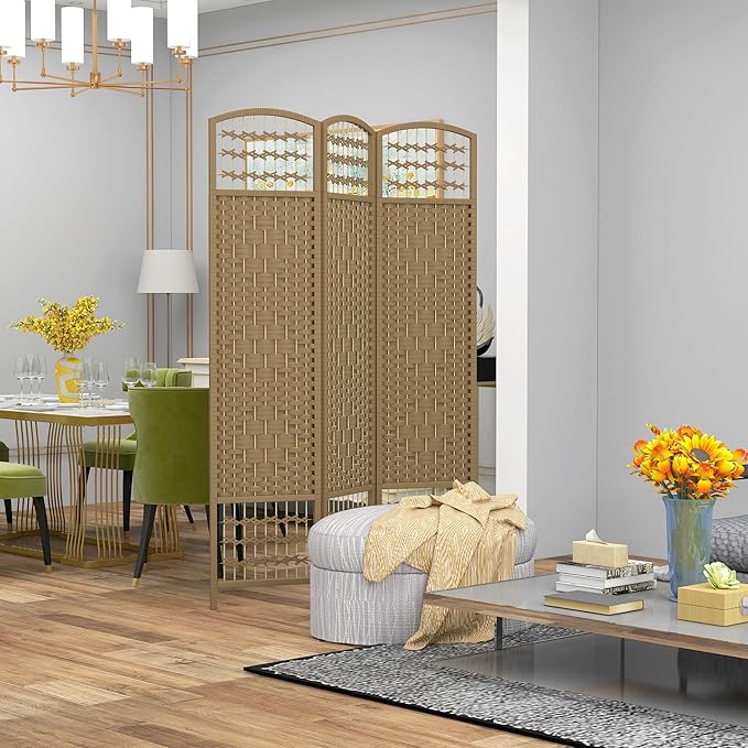 HOMCOM 3 Panel Room Divider, Folding Privacy Screen, 5.6' Room Separator - Image 2