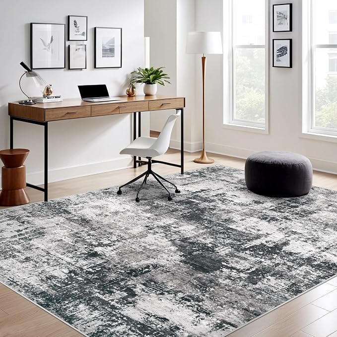 6x9 Area Rug for Living Room: Washable Abstract Soft Rugs Non Slip Modern Stain - Image 6