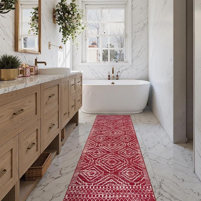 Wonnitar Moroccan Washable 2.5x8 Christmas Runner Rug - Image 3