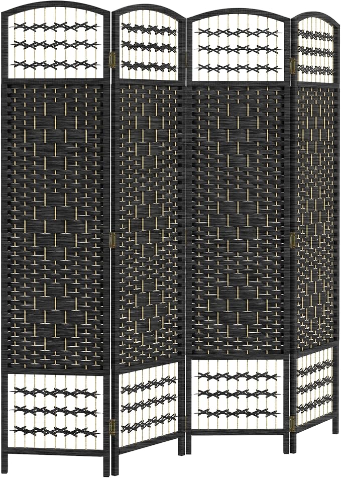 HOMCOM 4 Panel Room Divider, Folding Privacy Screen, 5.6' Room Separator by HOMCOM